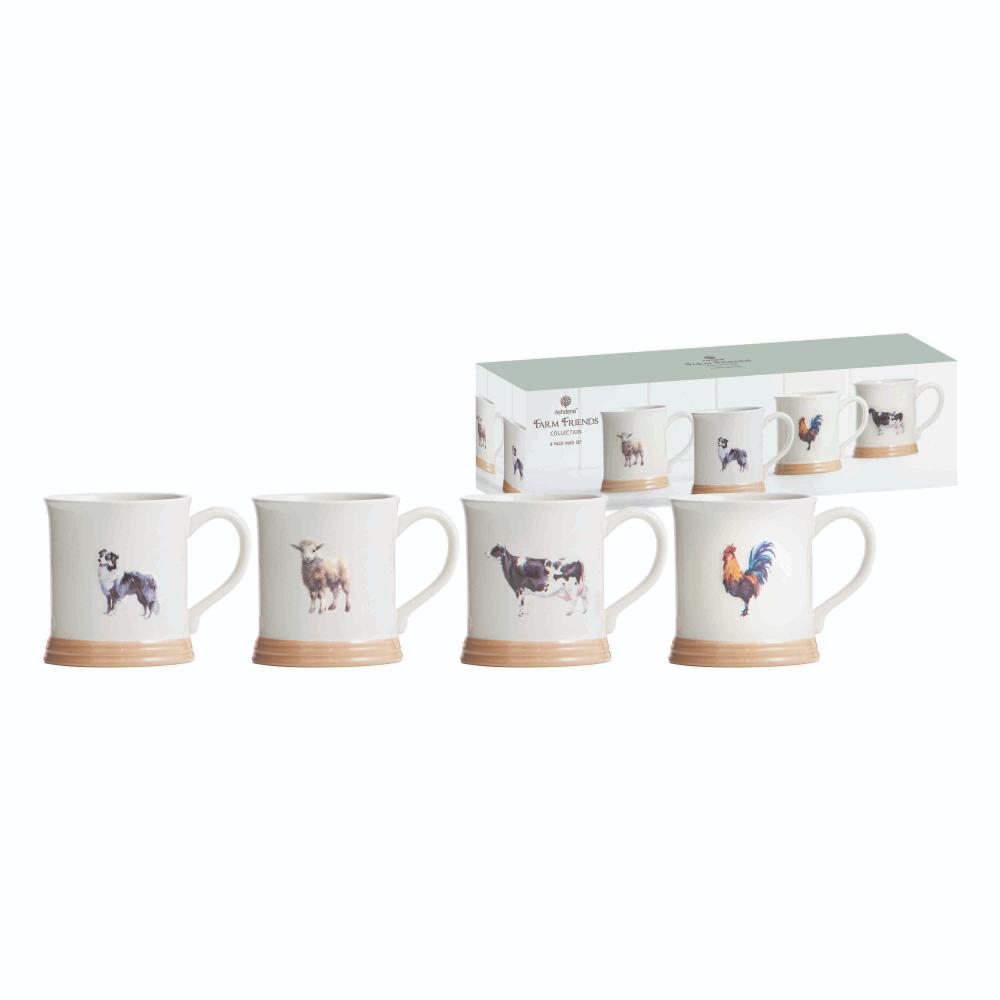 Ashdene Farm Friends Set of 4 Mugs Assorted