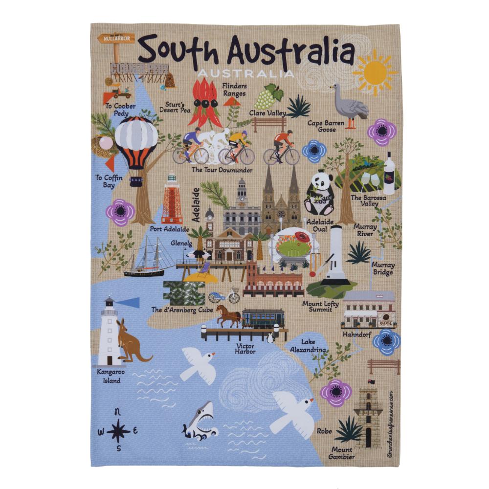 Ashdene Land Down Under Kitchen Towel