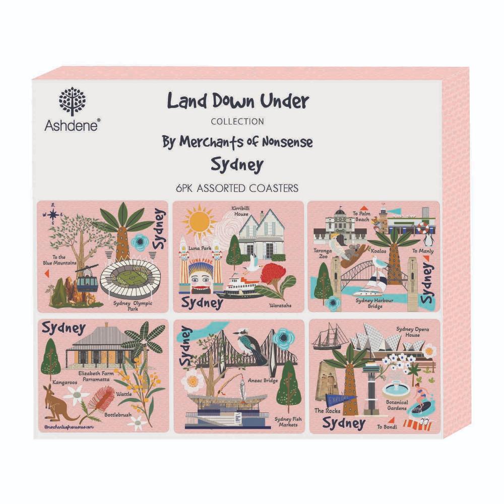 Ashdene Land Down Under Set of 6 Coasters