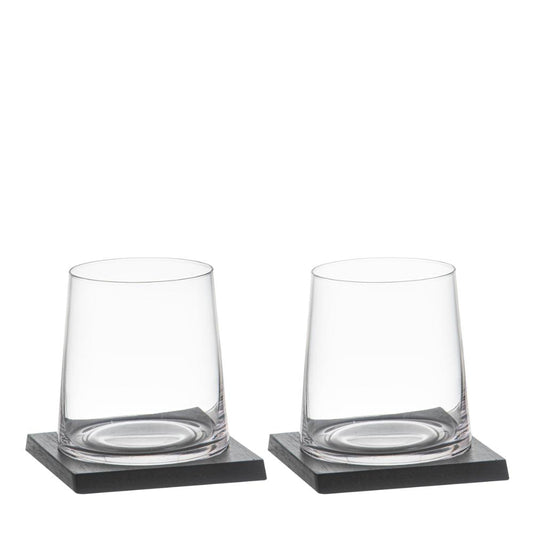 Tempa Harvey Whisky Glass & Coaster Set Black