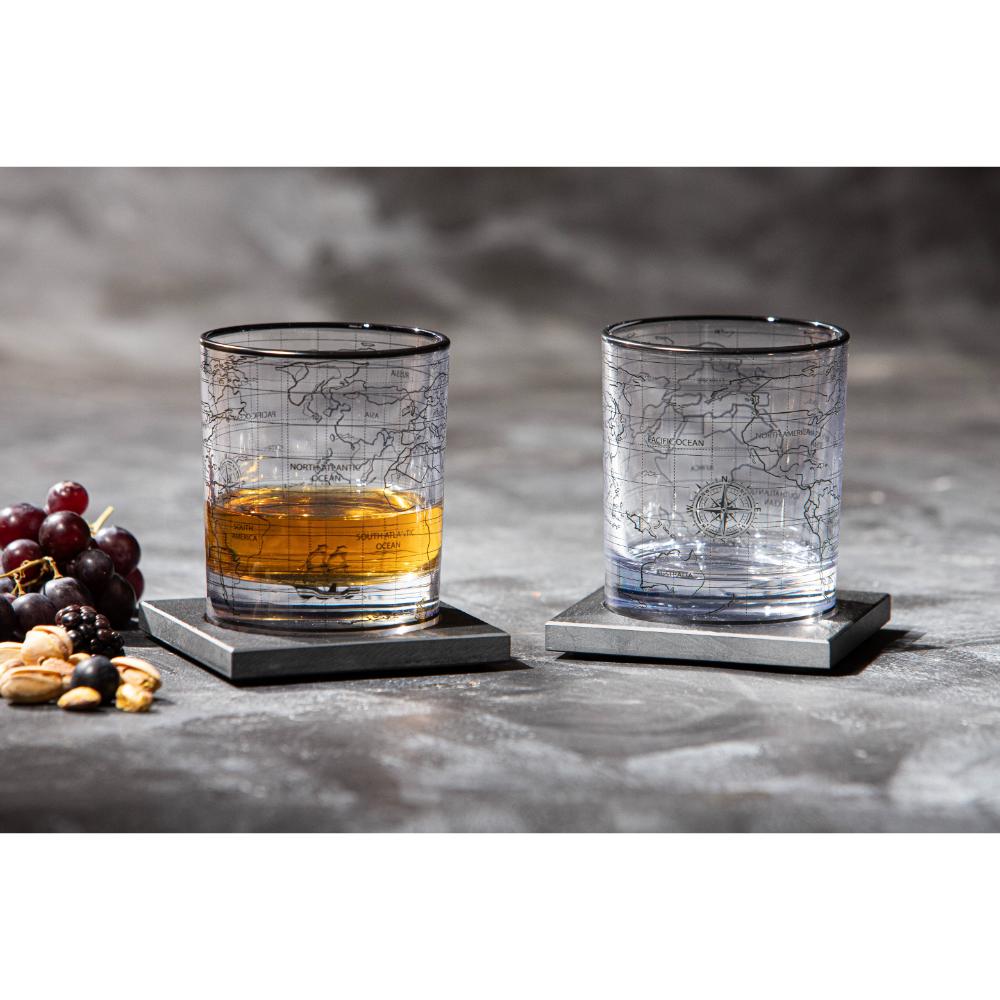 Tempa Atlas Whisky Glass & Coaster Set