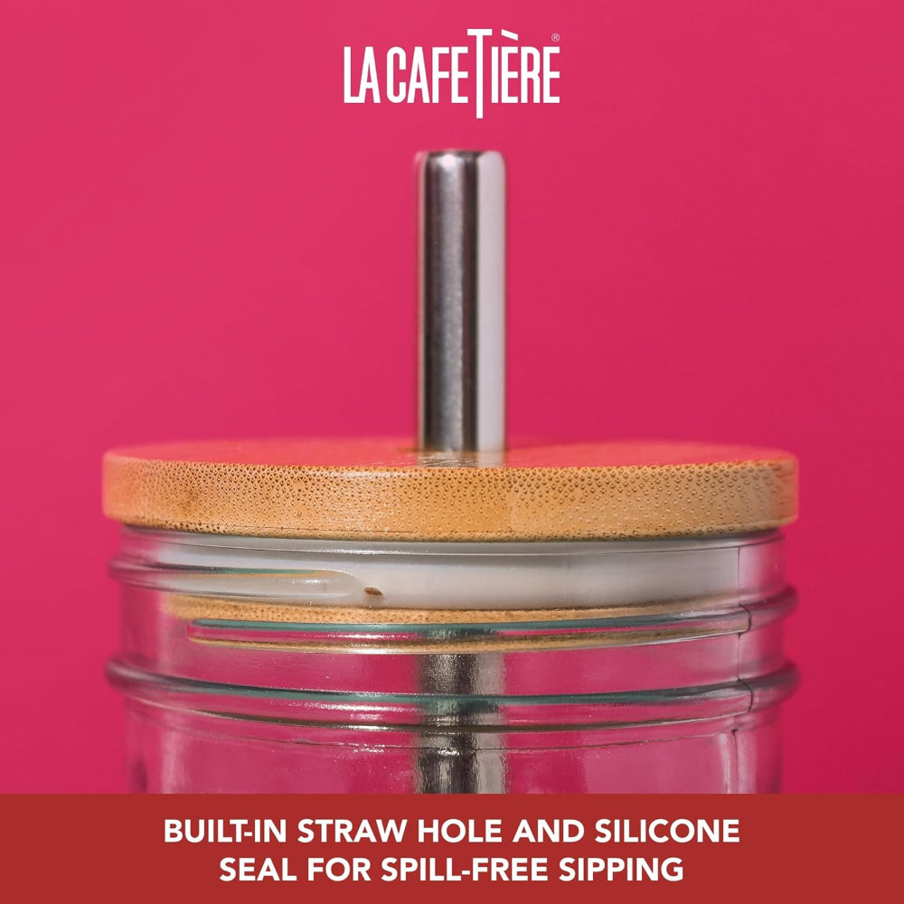La Cafetiere Bubble Tea Glass Tumbler,650ml