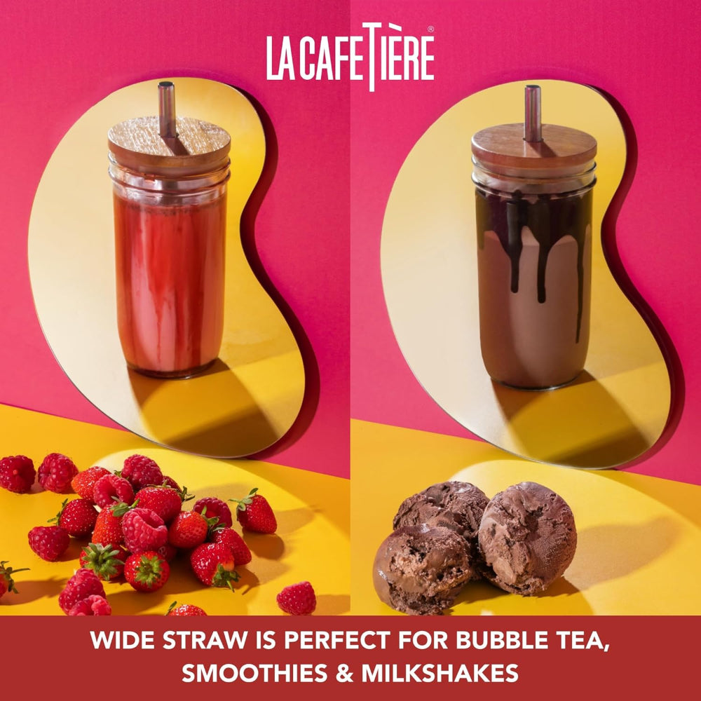 La Cafetiere Bubble Tea Glass Tumbler,650ml