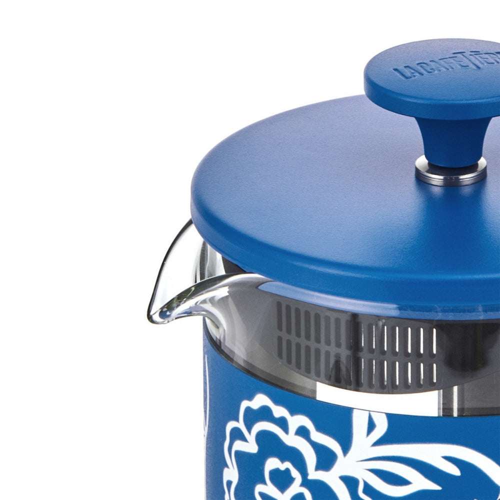 La Cafetiere Pisa Stainless Steel Cafetiere Blue Fiorato