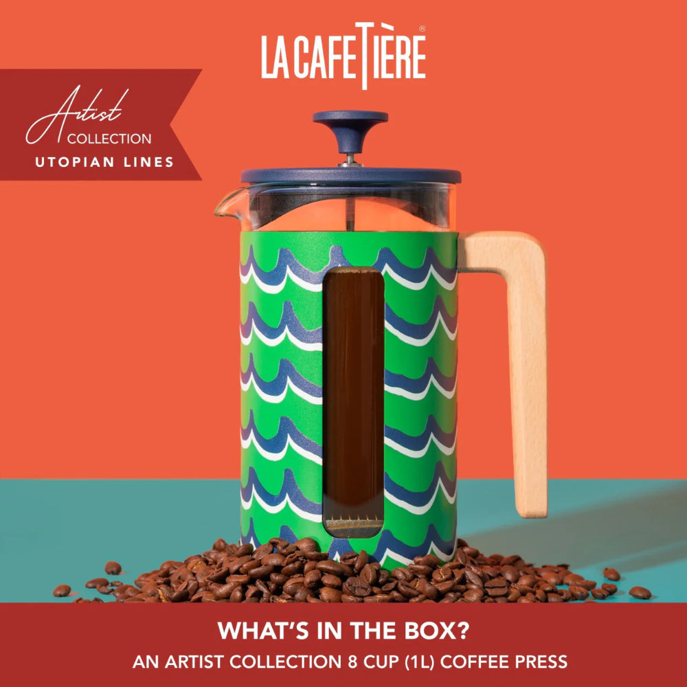 La Cafetiere Pisa Stainless Steel Cafetiere Cyan Tides
