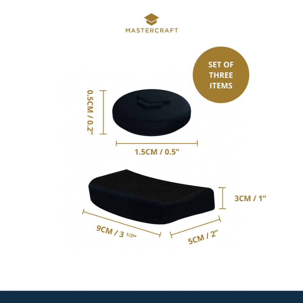 Mastercraft Set Of 3 Silicone Handle Covers Black