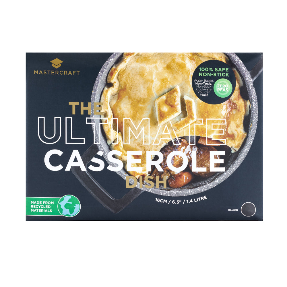 Mastercraft Casserole Dish Cast Aluminium 16cm Black