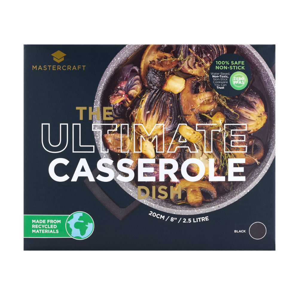 Mastercraft Casserole Dish Cast Aluminium 20cm Black