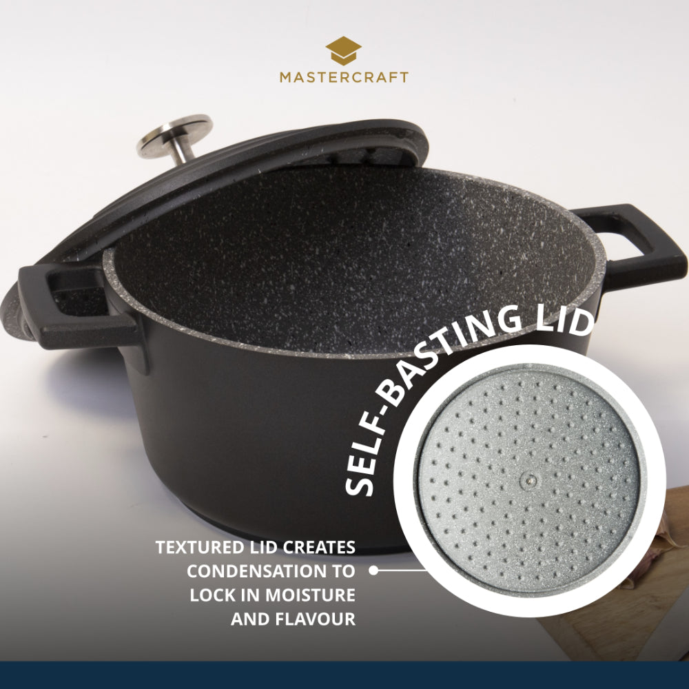 Mastercraft Casserole Dish Cast Aluminium 28cm Black
