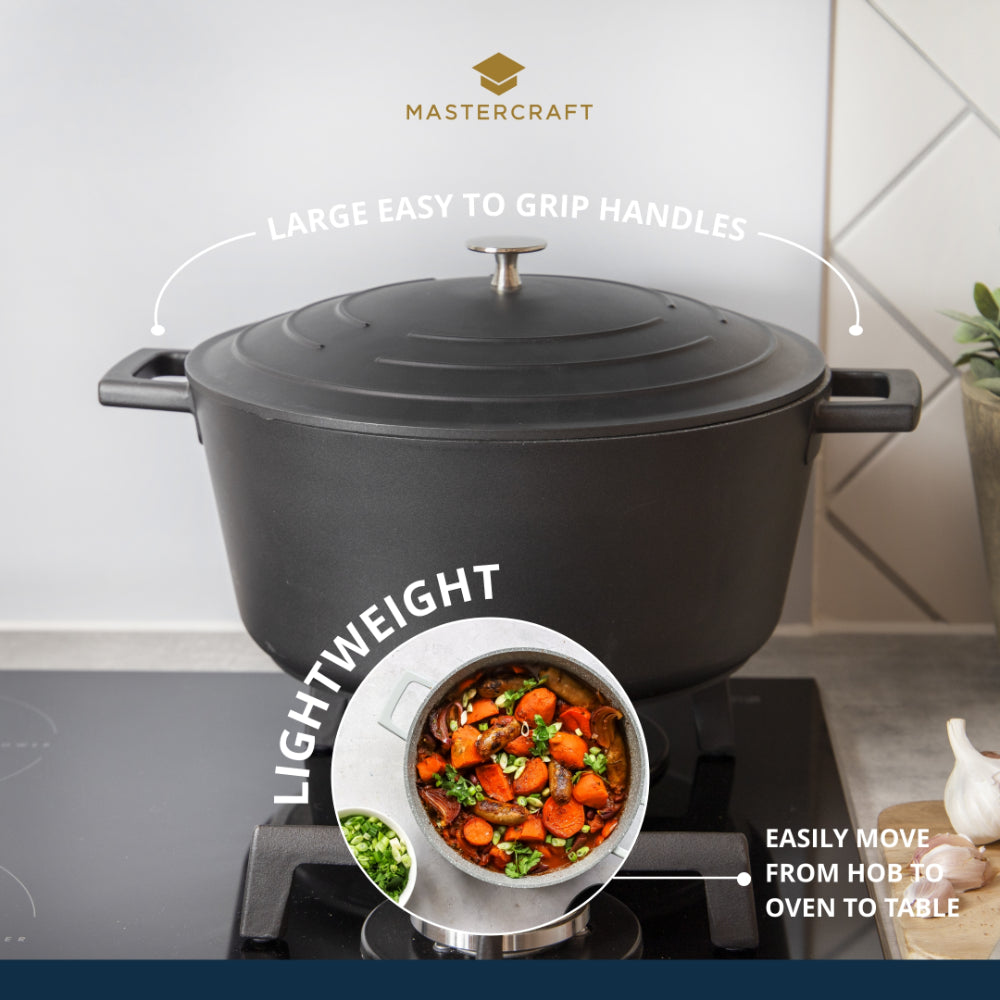 Mastercraft Casserole Dish Cast Aluminium 28cm Black
