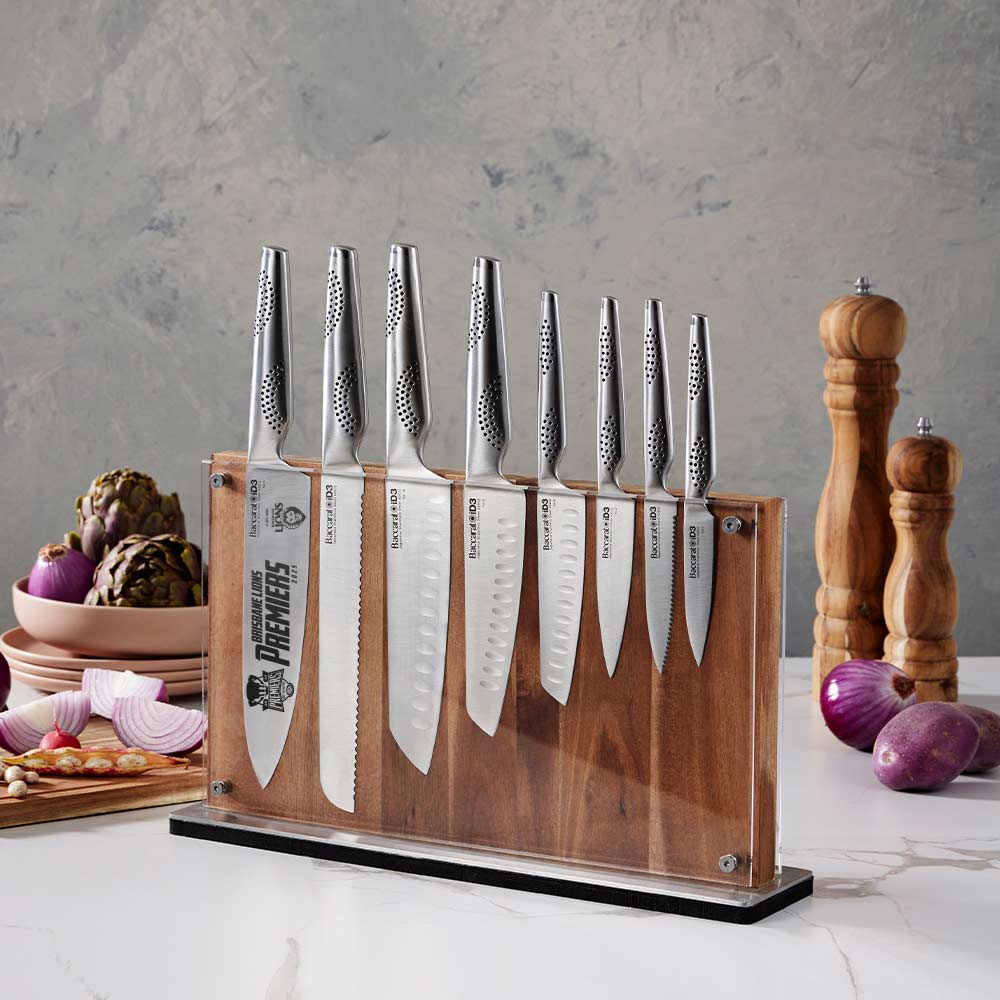 Baccarat iD3 Ryu 9 Piece Knife Block AFL Premiers 2025 Brisbane Lions