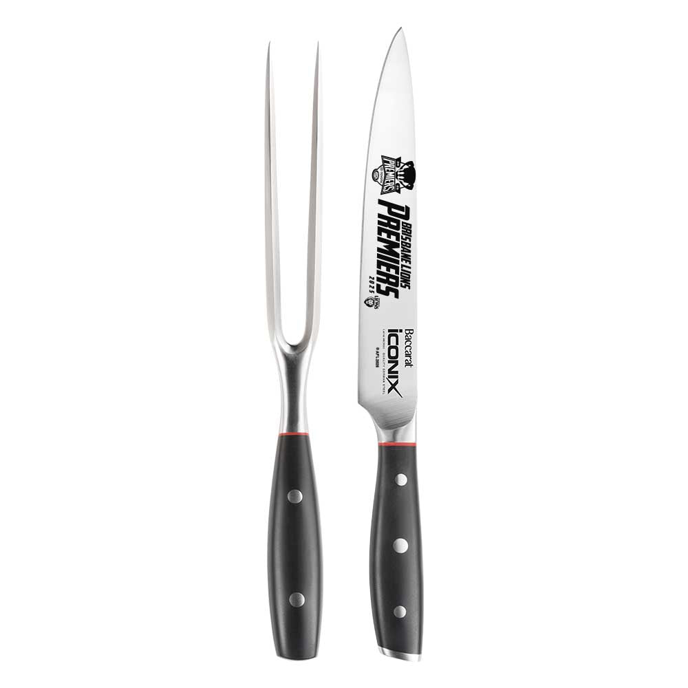 Baccarat iconiX Carving Knife Set AFL Premiers 2025 Brisbane Lions
