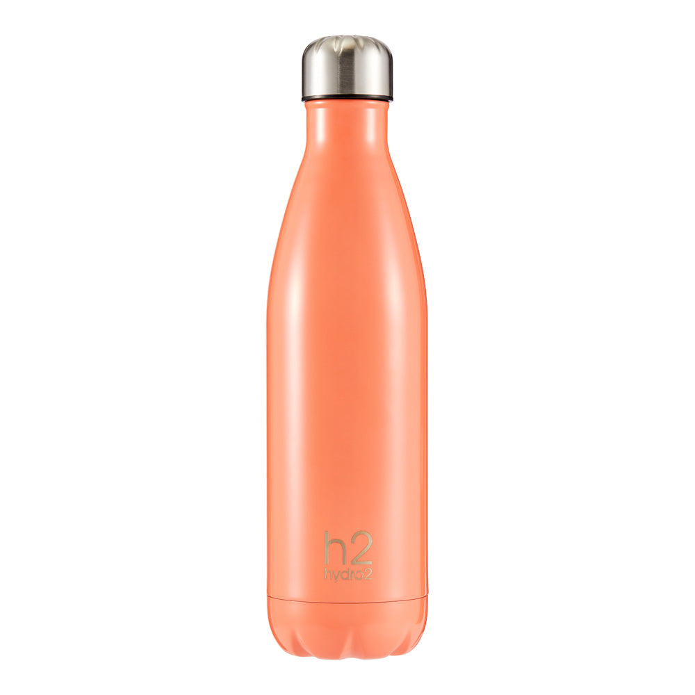 h2 hydro2 Quench Stainless Steel Water Drink Bottle 750ml peach orange