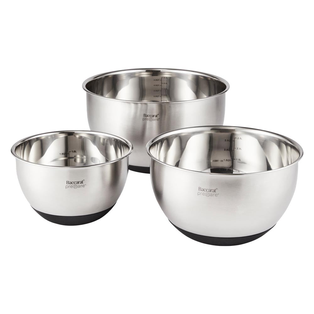 Baccarat Prepare Set of 3 Mixing Bowls with Lids at Robins Kitchen