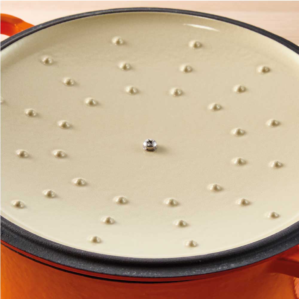 Baccarat Le Connoisseur Cast Iron Round French Oven 6.3L Lava Orange at Robins Kitchen