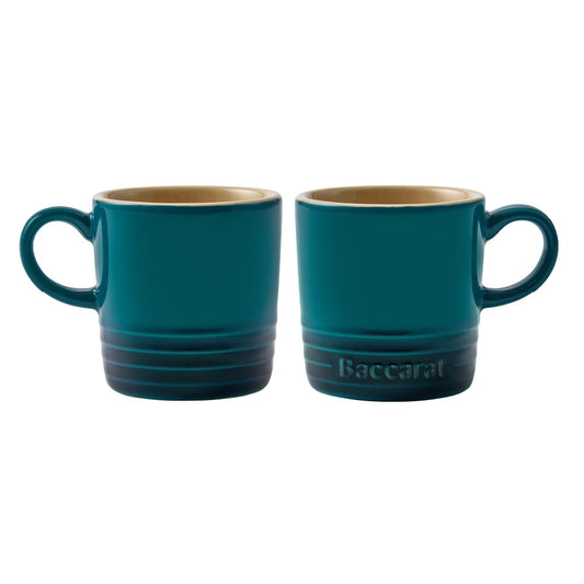 Baccarat Le Connoisseur Set of 2 Espresso Cups 90ml Lagoon Blue at Robins Kitchen