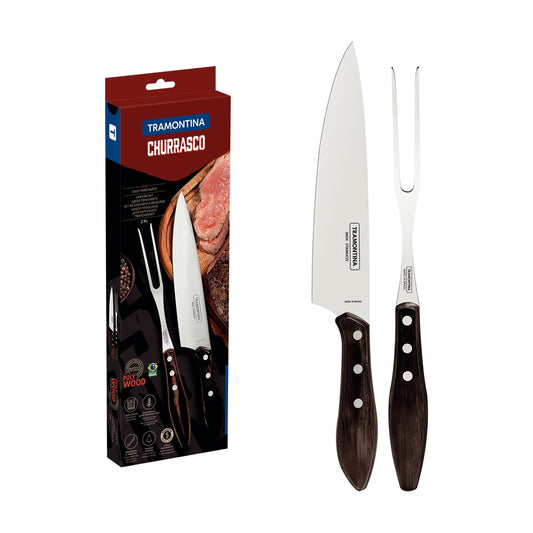 Tramontina 2 Piece Polywood Barbeque & Carving Set - Robins Kitchen