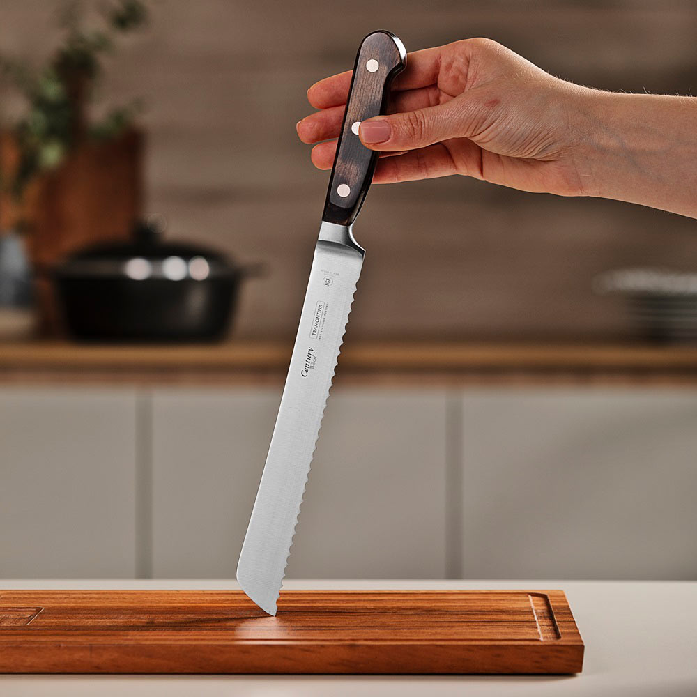 Tramontina Century Wood Forged Bread Knife 8 Inch - Robins Kitchen
