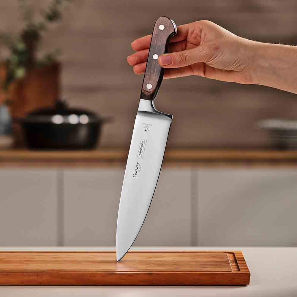 Tramontina Century Wood Forged Chefs Knife 8 Inch - Robins Kitchen