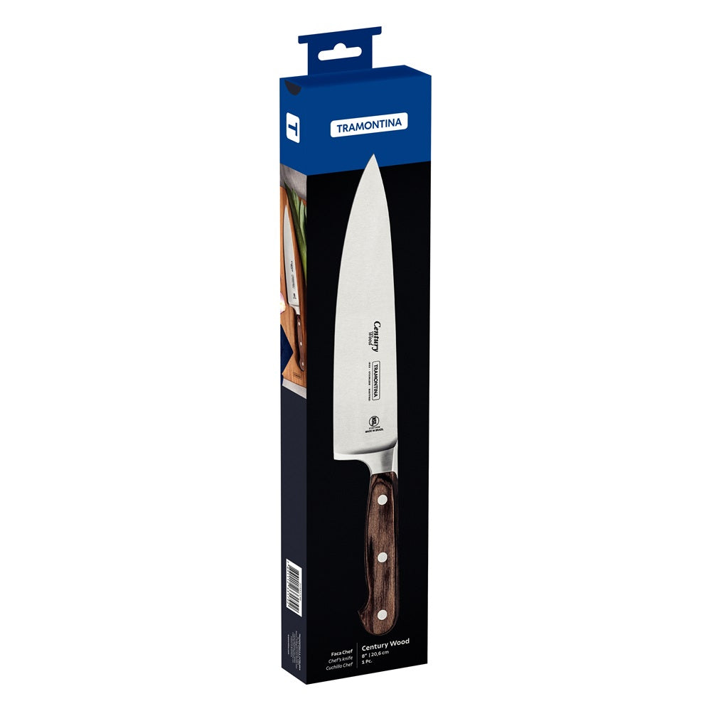 Tramontina Century Wood Forged Chefs Knife 8 Inch - Robins Kitchen