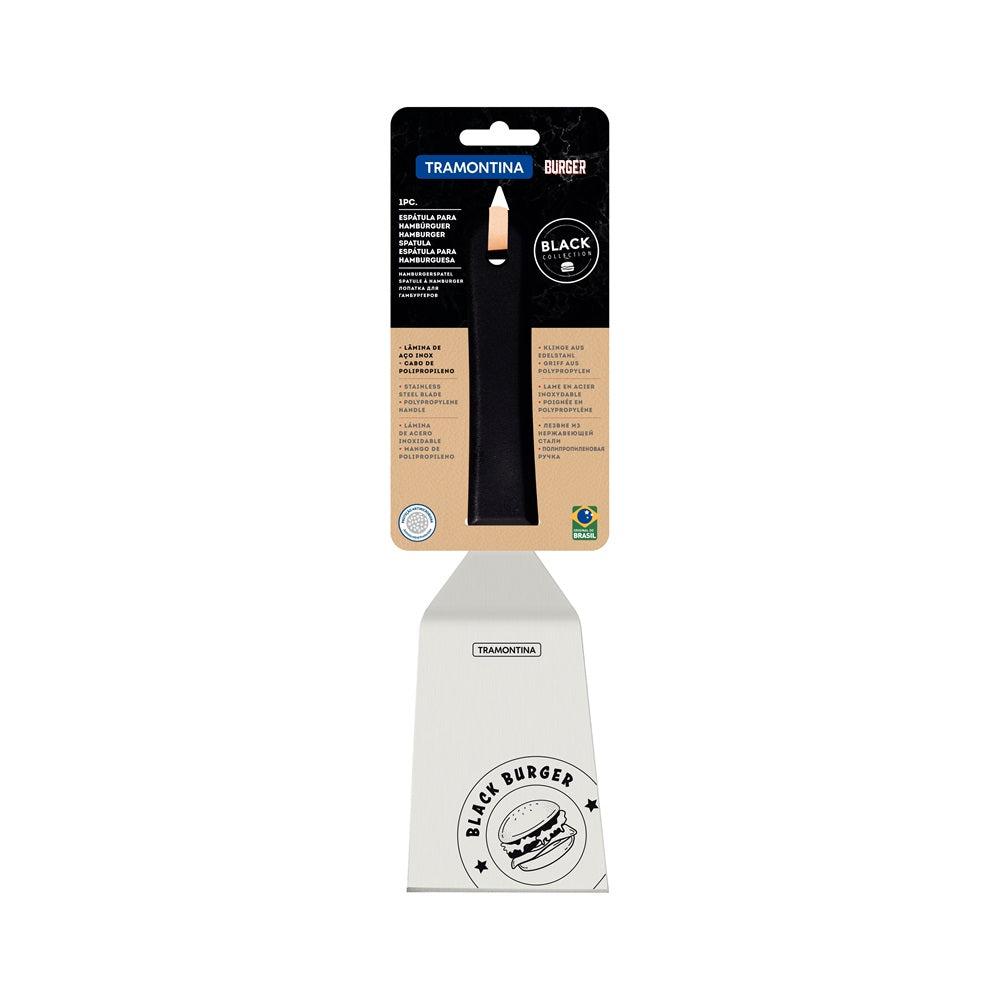 Tramontina Churrasco Black Collection Hamburger Flat Spatula 6 Inch - Robins Kitchen