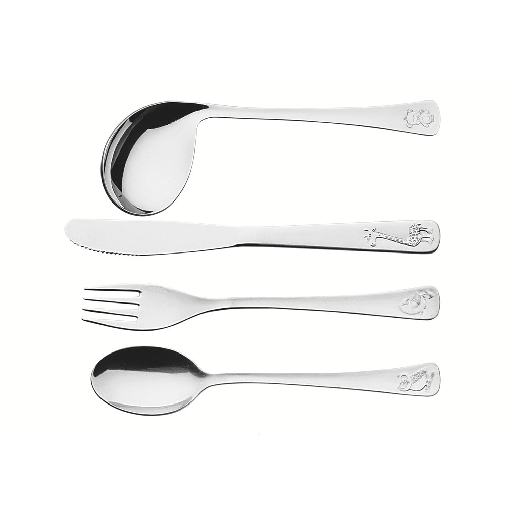 Tramontina 4 Piece Stainless Steel Baby Cutlery Set - Robins Kitchen
