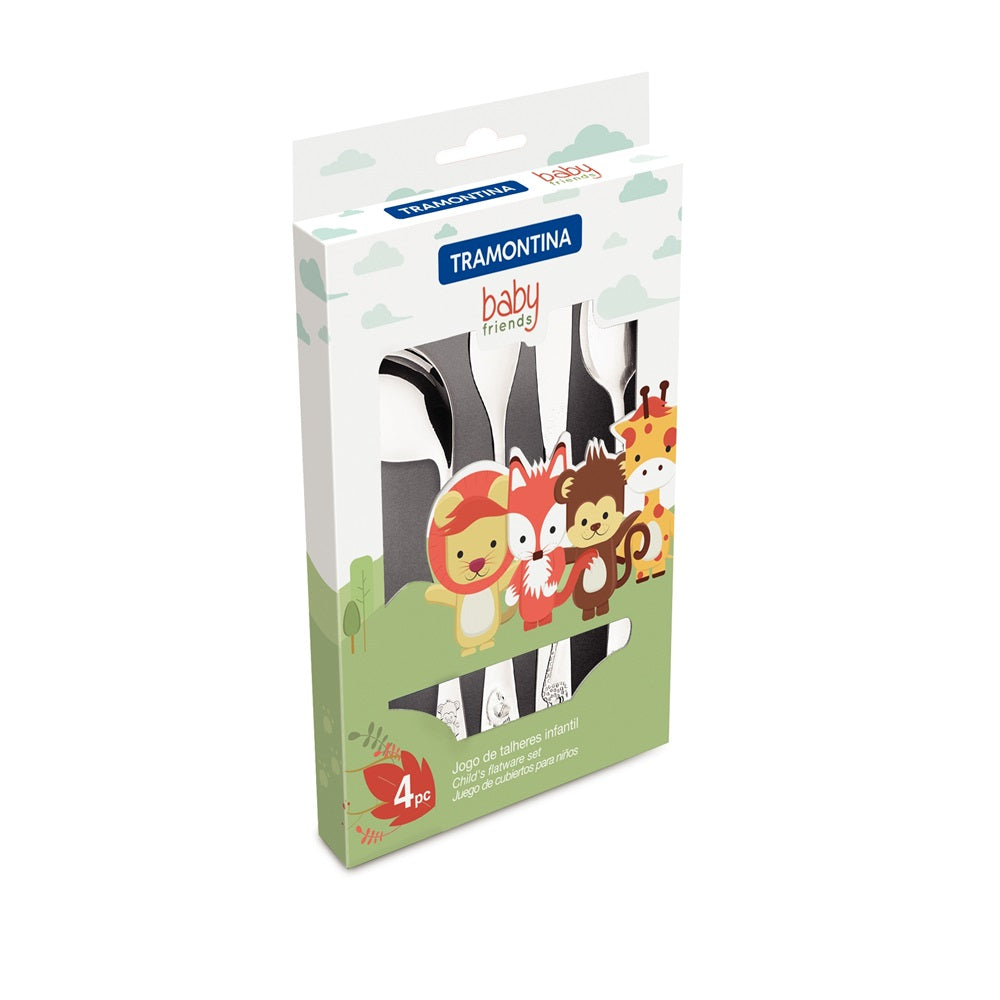 Tramontina 4 Piece Stainless Steel Baby Cutlery Set - Robins Kitchen