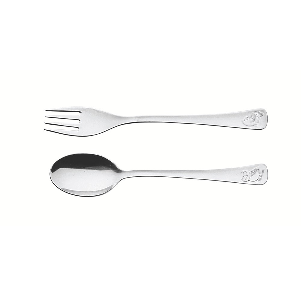 Tramontina 2 Piece Stainless Steel Baby Cutlery Set with fork and spoon - Robins Kitchen