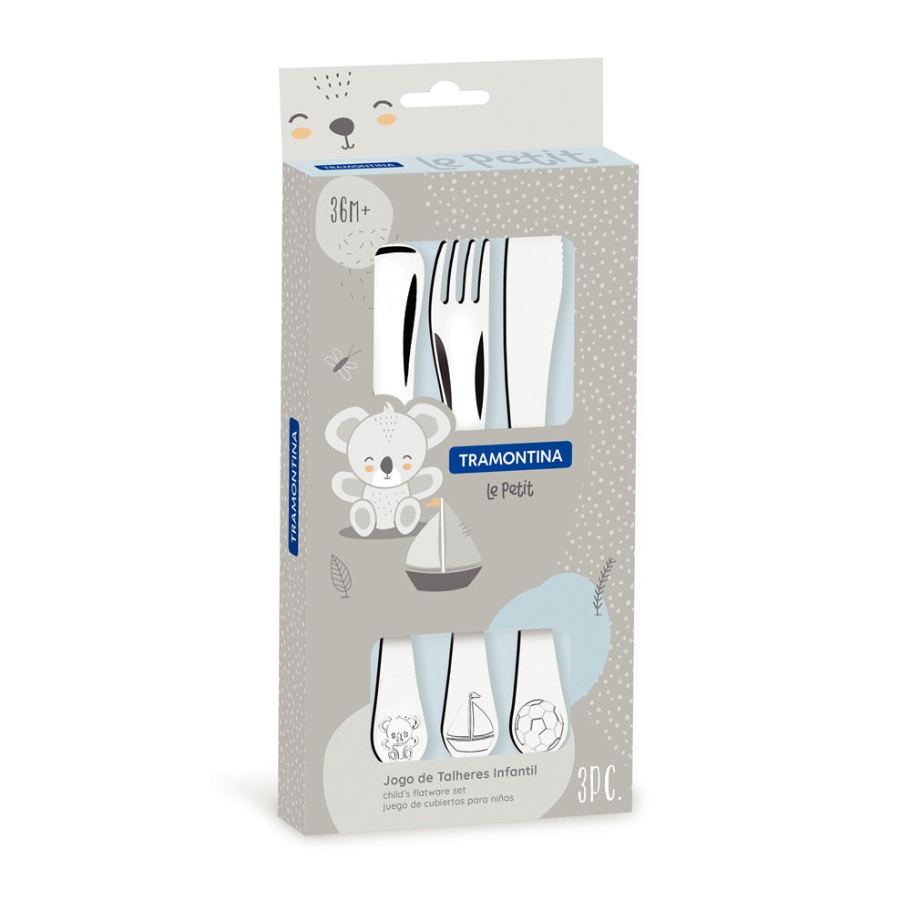 Tramontina Le Petit 3 Piece Stainless Steel Cutlery Set Boys - Robins Kitchen