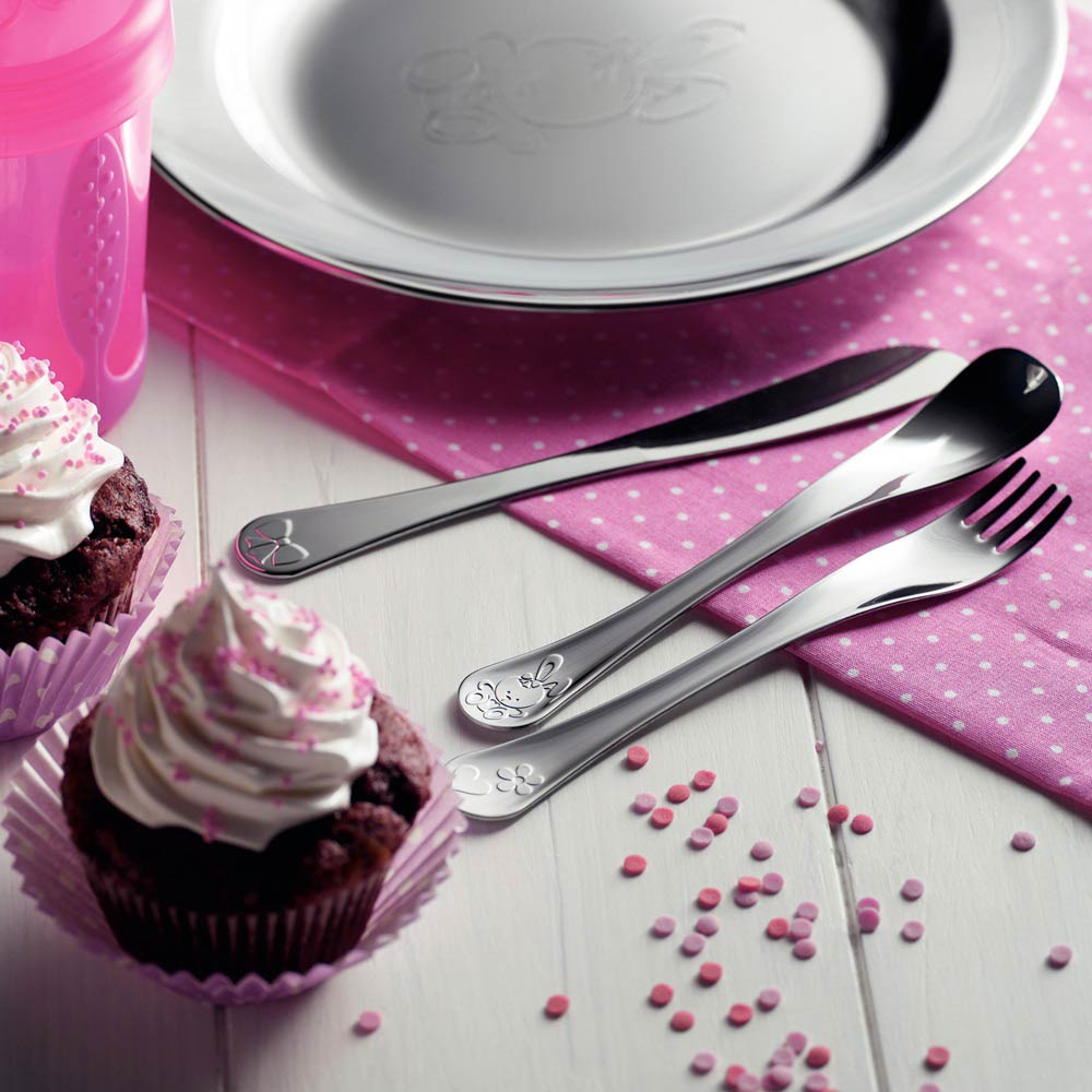 Tramontina Le Petit 3 Piece Stainless Steel Cutlery Set Girls - Robins Kitchen