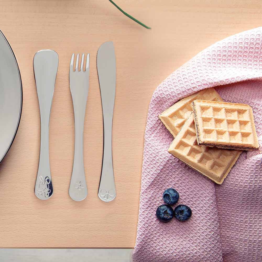 Tramontina Le Petit 3 Piece Stainless Steel Cutlery Set Girls - Robins Kitchen
