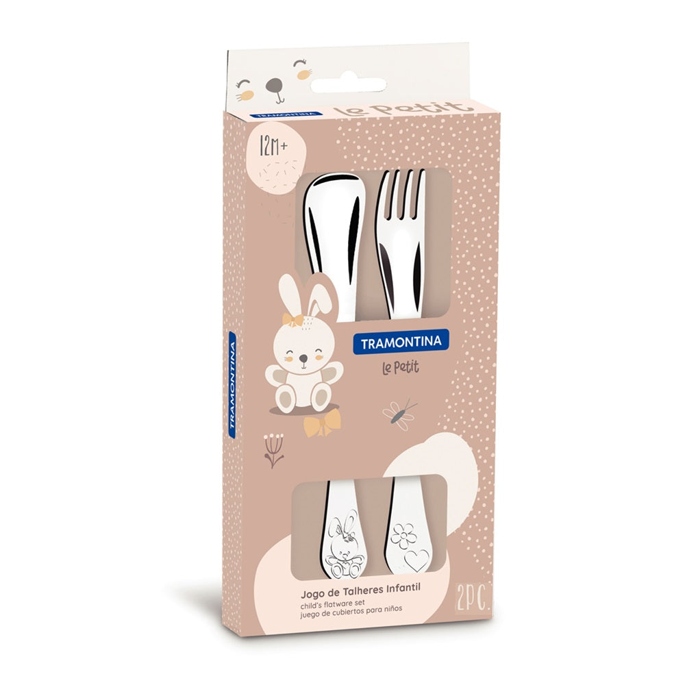 Tramontina Le Petit 2 Piece Stainless Steel Cutlery Set Girls - Robins Kitchen