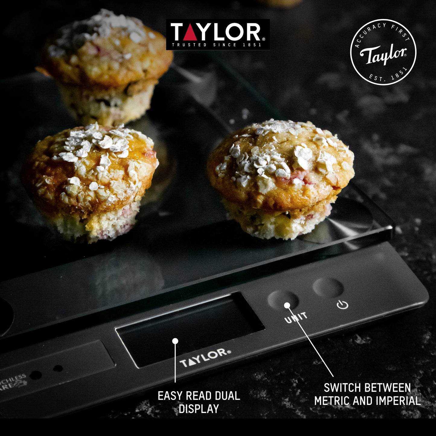 Taylor Touchless Tare Digital Dual Kitchen Scale 14.4kg