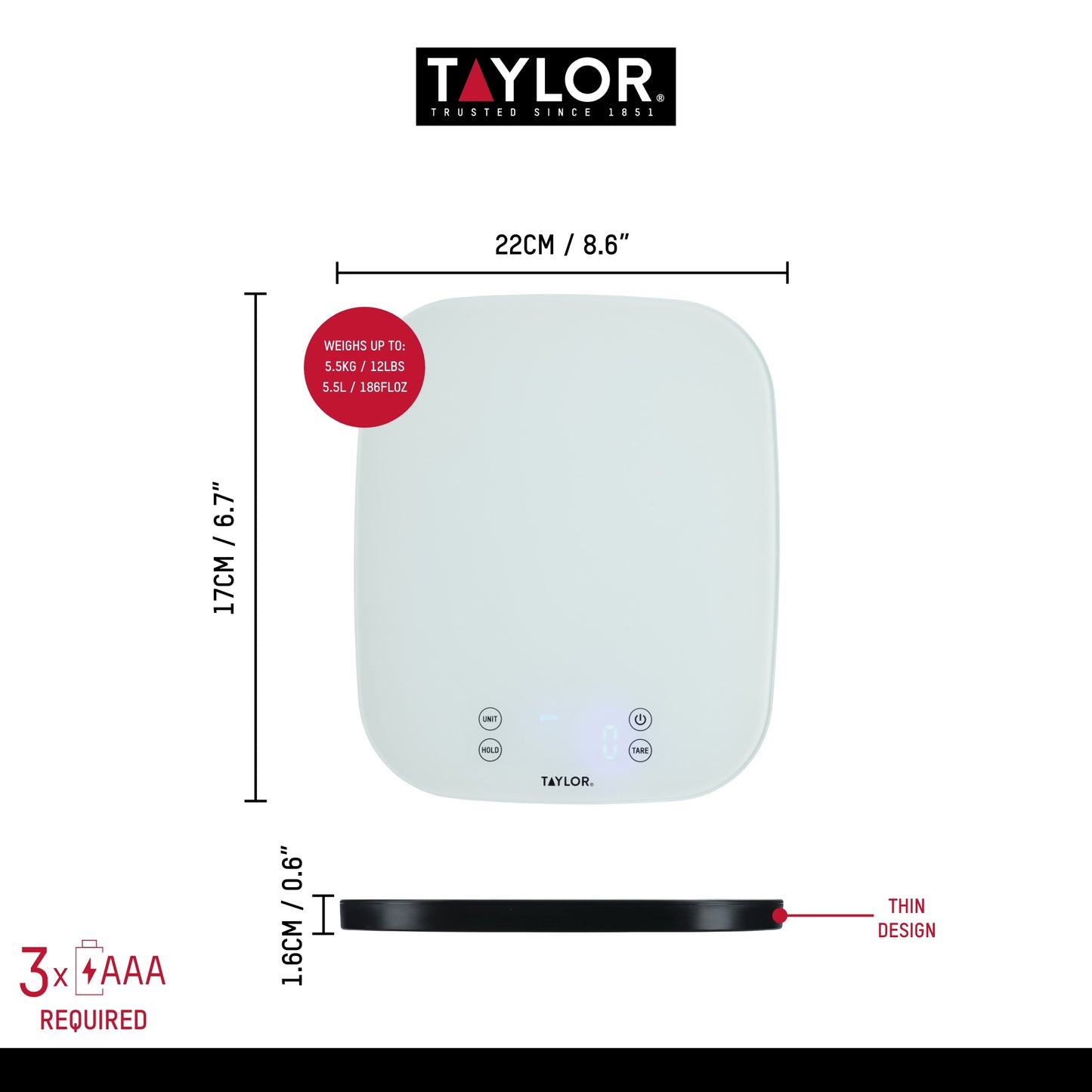 Taylor Waterproof Digital Dual Kitchen Scale