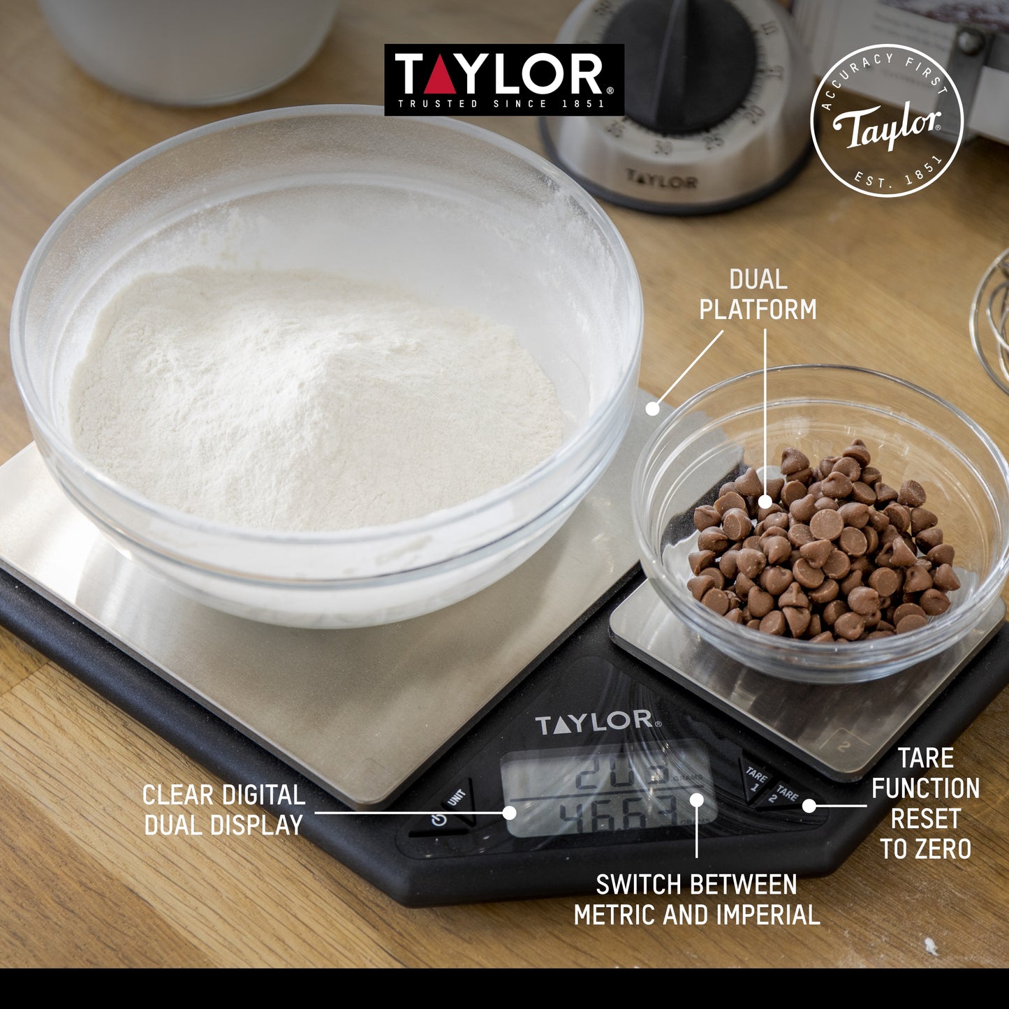 Taylor Pro Dual Platform Digital Dual Kitchen Scale