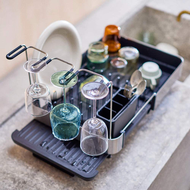 Joseph Joseph Extend Steel Plus Dish Rack With Wine Rack