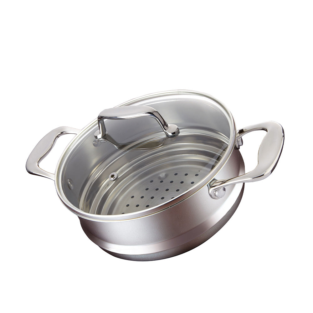 Baccarat iconiX Stainless Steel Universal Steamer Insert with Lid at Robins Kitchen
