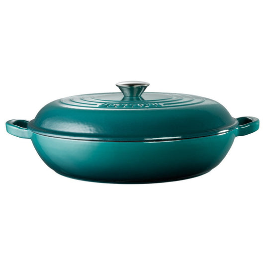 Baccarat Le Connoisseur Cast Iron French Saute Pan 31cm Teal